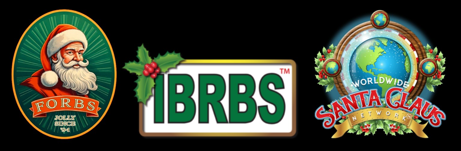 FORBS, IBRBS, and Worldwide Santa Claus Network logos